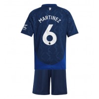 Camisa de time de futebol Manchester United Lisandro Martinez #6 Replicas 2º Equipamento Infantil 2024-25 Manga Curta (+ Calças curtas)